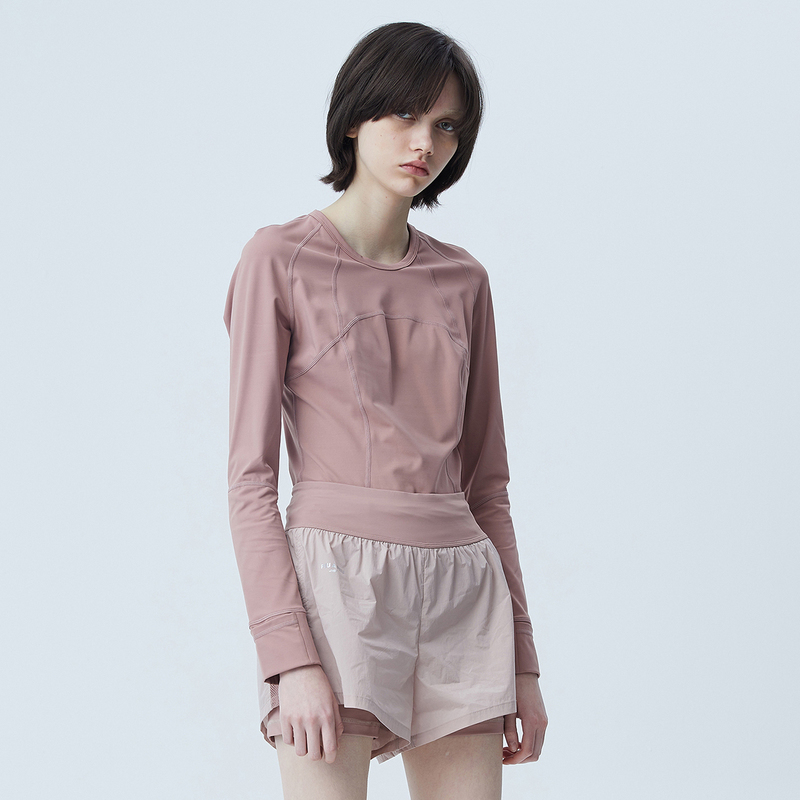 JNBY/江南布衣20夏新品T恤塑形弹力柔美运动长袖上衣女5J8600760